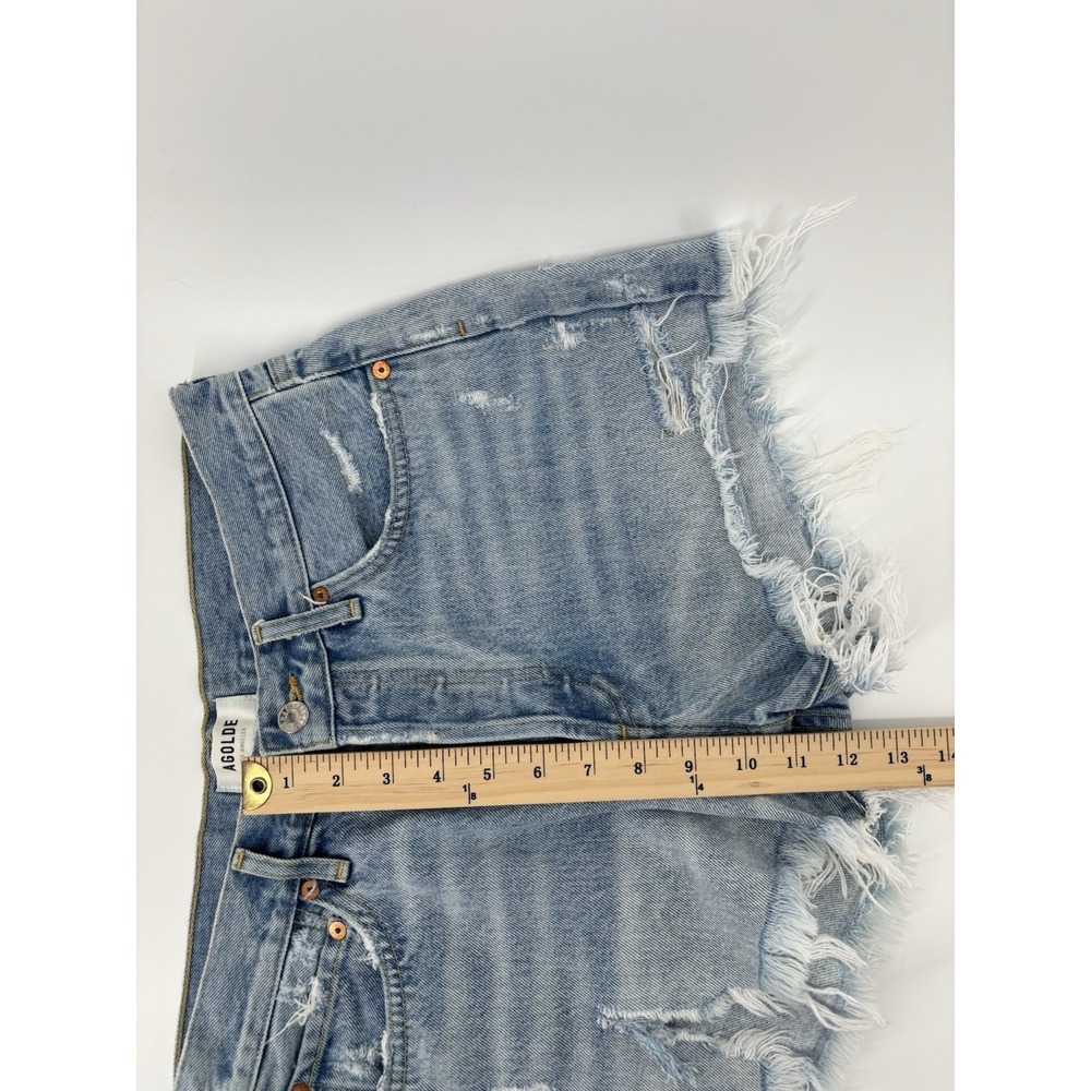 AGOLDE Parker Shorts Sz 28 (meas 30) Distressed Frayed Hem Festival Boho - Picture 11 of 11